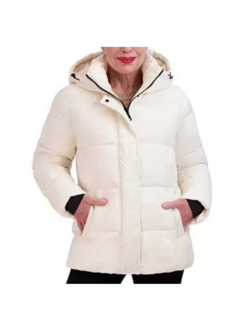 NWT Two By Vince Camuto Women’s Down Filled Cream & Black Puffer Jacket XL